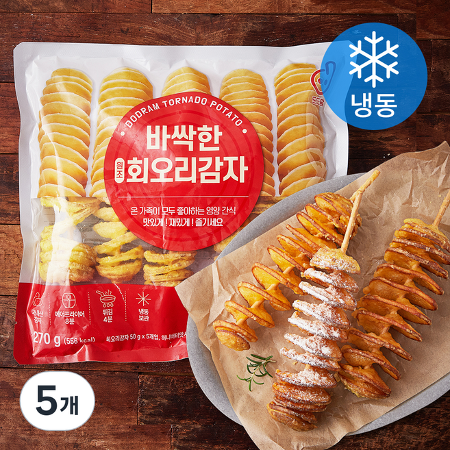도드람 바싹한 원조 회오리감자 (냉동), 270g, 5개