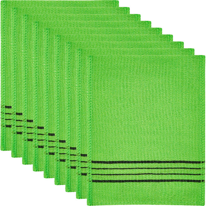 코멧 덕용 때밀이 타올, 녹색, 9개, 1개입