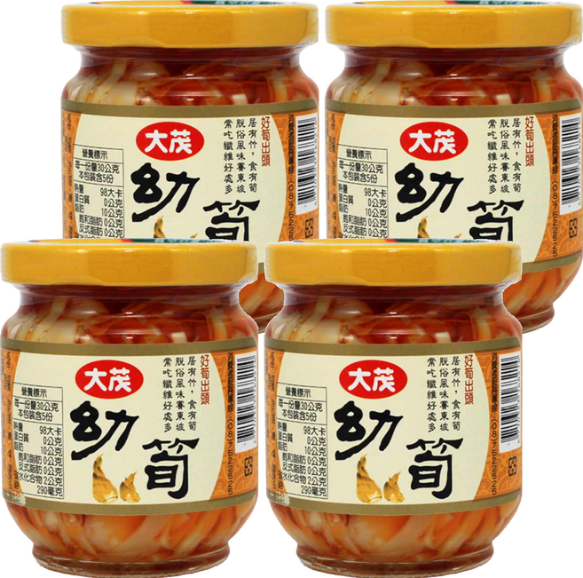 大茂 幼筍 脆筍, 170g, 4罐
