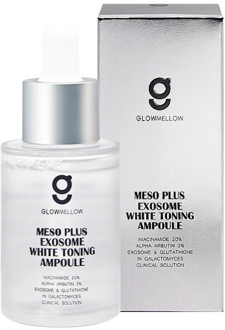 글로우멜로우 메조플러스 엑소좀 화이트 토닝 앰플, 30ml, 1개