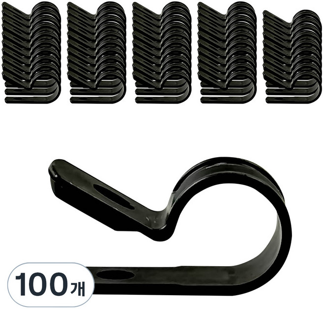 티라노타이 케이블 나일론 클램프, 100개, 블랙