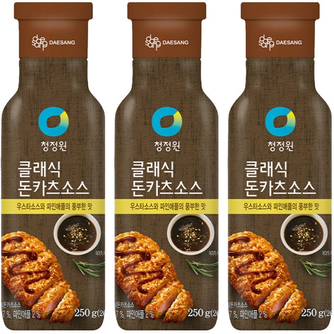 청정원 클래식 돈카츠 소스, 250g, 3개