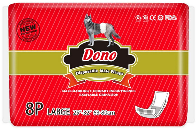 도노 수컷 강아지 기저귀, 대형, 8개입, 1개