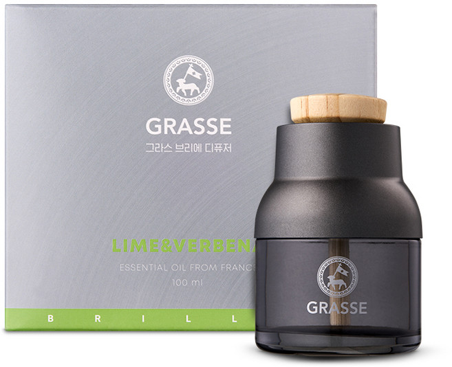불스원 그라스 브리에 차량용 디퓨저 100ml 본품, 라임 버베나, 1개