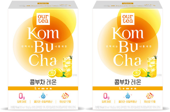 아워티 콤부차 레몬, 5g, 30개입, 2개