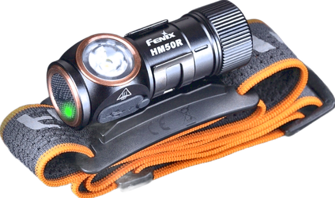 FENIX 高性能可充電多用途頭燈 700流明 11米射程 紅白雙光源 附原廠16340電池 64 x 36 x 32mm, 黑色 + 橘色, 1組