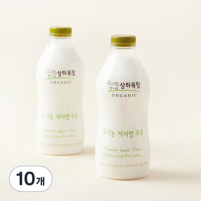 상하목장 우유 저지방, 750ml, 10개
