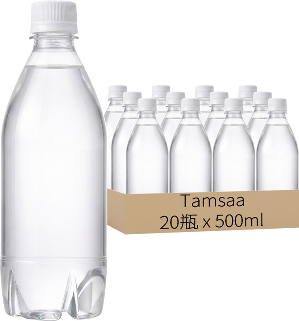 Tamsaa 無標籤白葡萄風味氣泡水, 500ml, 20瓶