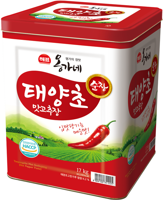 옹가네 해표 태양초 맛고추장, 17kg, 1개