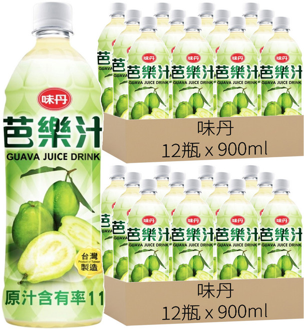 味丹 芭樂汁, 900ml, 24瓶