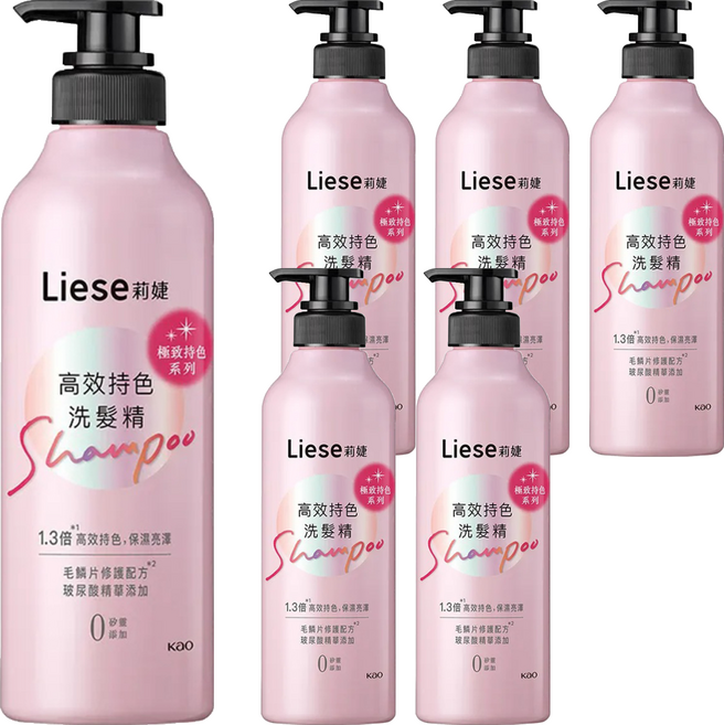 Liese 莉婕 高效持色洗髮精, 500ml, 6瓶