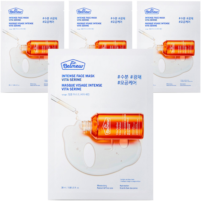 닥터벨머 앰플 마스크 비타 세린 30ml, 4개, 1개입