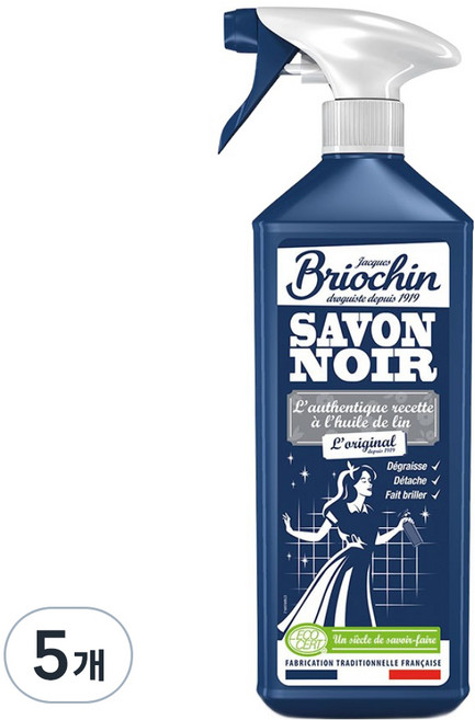 브리오신 블랙솝 사봉 느와르 다목적세정제, 750ml, 5개