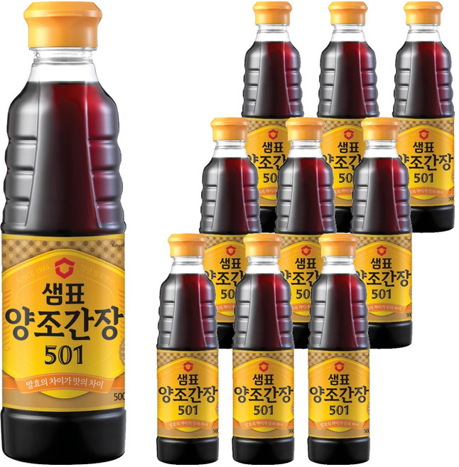 샘표 양조간장 501, 500ml, 10개