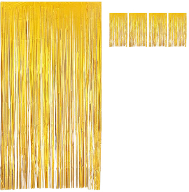 파티팡 파티은박커튼 1 x 2m, 파스텔 옐로우, 5개