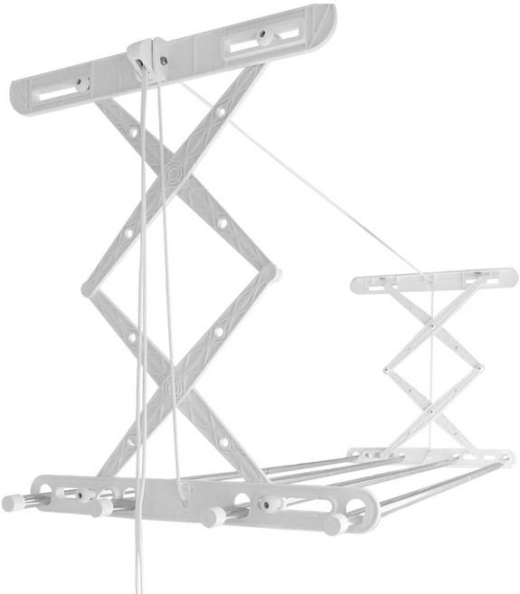 흥화신바람 천장건조대 스텐 ABS 화이트, 고객직접설치