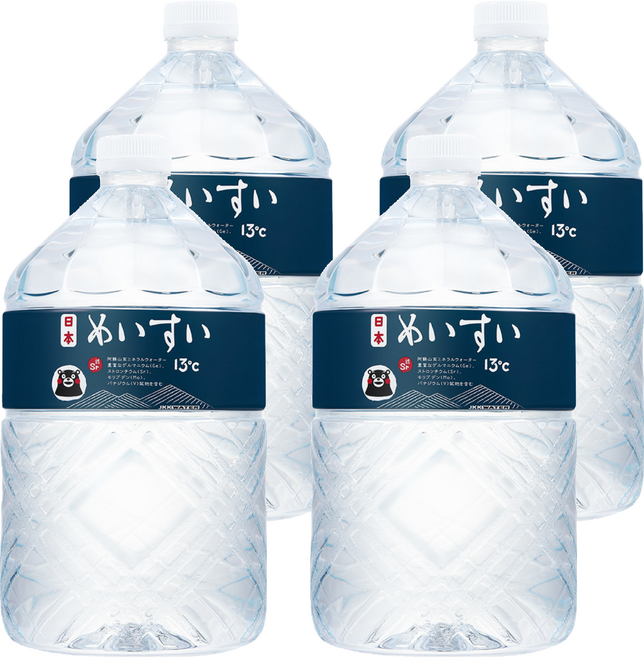 JKKWATER 日本名水13度C 熊本, 6000ml, 4瓶