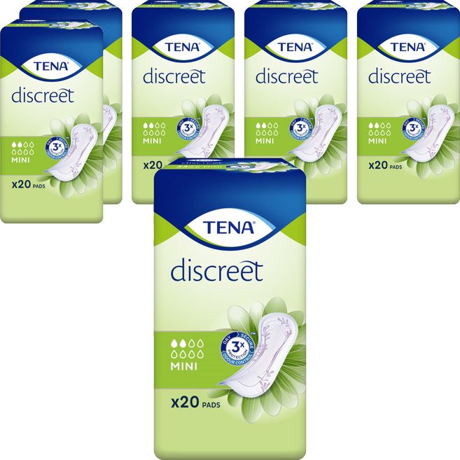 테나 레이디 요실금 패드 미니, 20개입, 6개