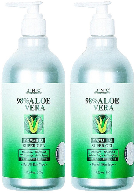 JNC 알로에베라 프리미엄 슈퍼젤, 500ml, 2개