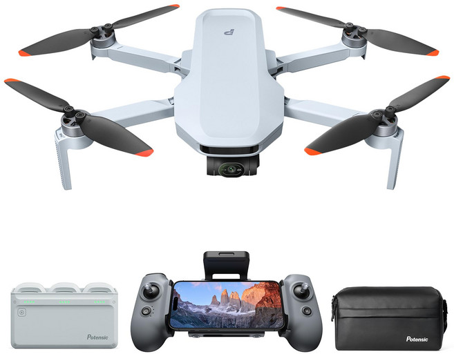 Potensic 포텐식 ATOM2 플라이 모어 콤보 초경량 카메라 드론, 혼합색상, 1세트