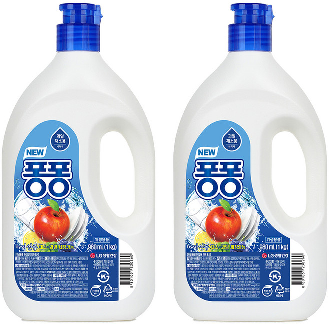 퐁퐁 뉴 주방세제, 980ml, 2개