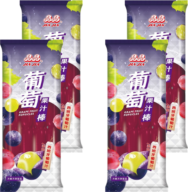晶晶 葡萄果汁棒 8條, 680g, 4袋