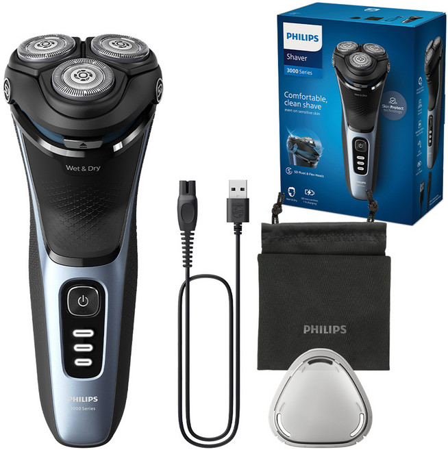 필립스 3000 시리즈 전기면도기, S3243/12, 스톰블루
