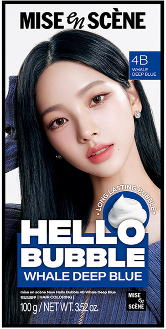 미쟝센 헬로 버블 염색제, 4B웨일딥블루, 1개