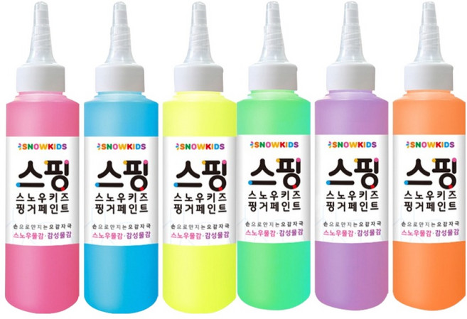 스노우키즈 스노우 물감 세트, 140ml, 6색