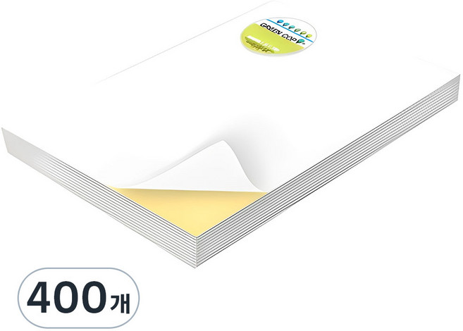 그린카피 잉크젯 레이저 A4 라벨지, 1칸, 400개