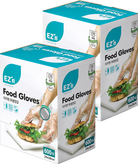 EZn이지엔 위생 장갑, 600개입, 2개