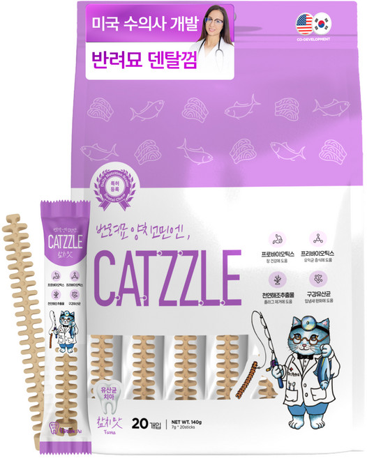 닥터페트라 캣즐 껌, 참치맛, 140g, 1개
