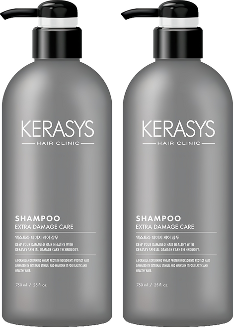케라시스 엑스트라 데미지 케어 플러스 샴푸 프루티엠버 플로랄 오리엔탈 향, 750ml, 2개