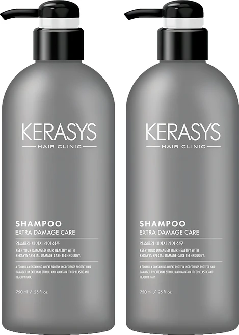 케라시스 엑스트라 데미지 케어 플러스 샴푸 프루티엠버 플로랄 오리엔탈 향, 750ml, 2개 - 쿠팡
