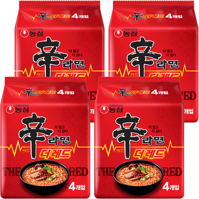 신라면 더 레드 125g, 16개