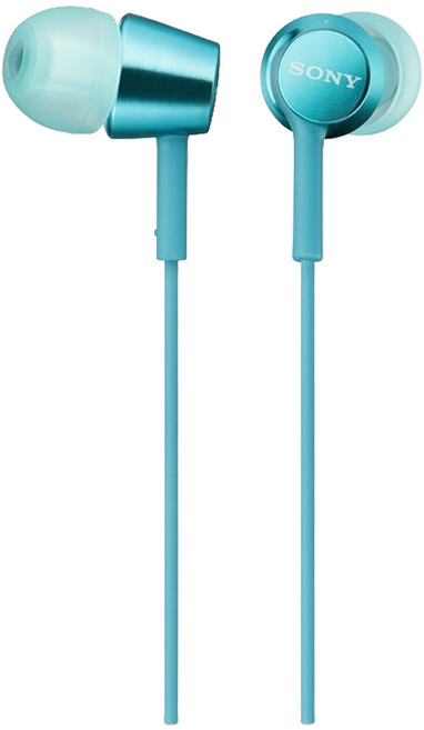 SONY 索尼 Wired 入耳式 耳機 麥克風 3.5mm 湖水藍 MDR-EX155 原廠保固