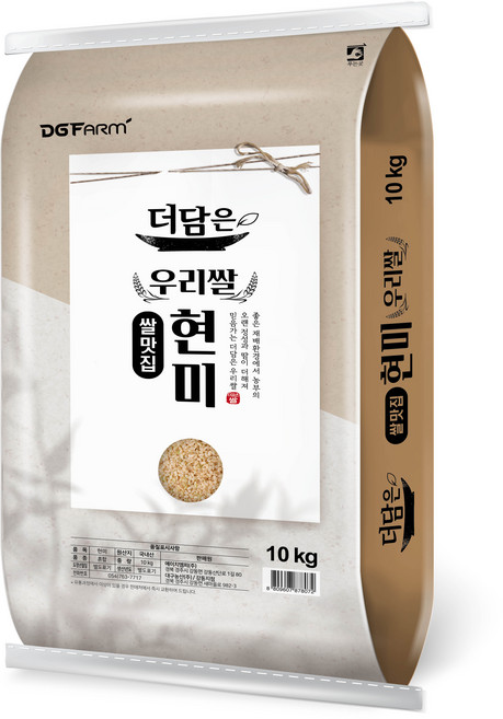 더담은 국산 현미, 10kg, 1개