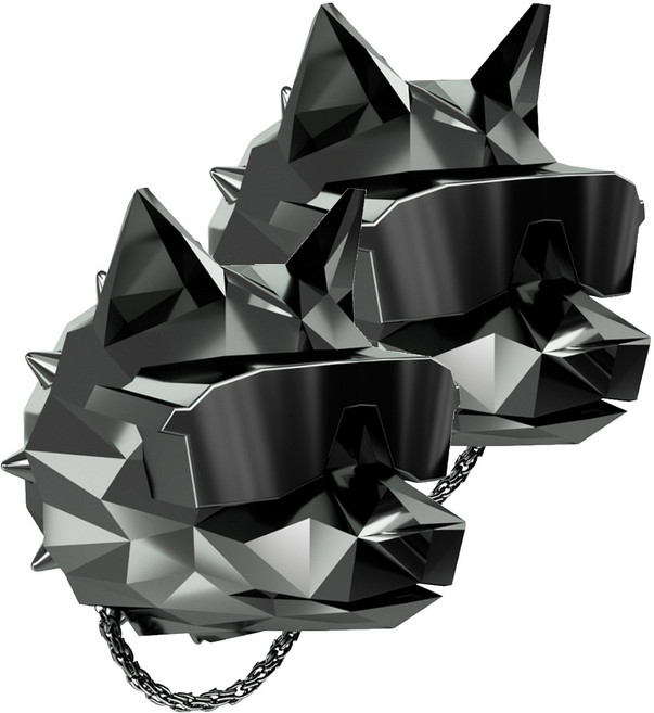 쓰리나인 힙한늑대 불독 프리미엄 차량용 방향제 크롬블랙, 2개, 블랙체리