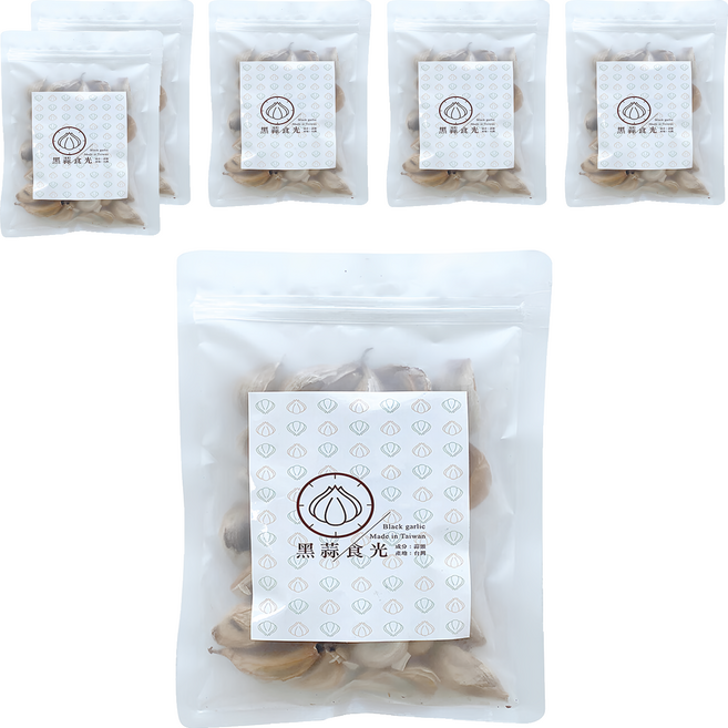 黑蒜將軍 黑蒜頭隨手包 嚴選新鮮大蒜120天低溫發酵熟成 零添加物、零防腐劑、零農藥殘留 天然安心食品, 100公克, 6包
