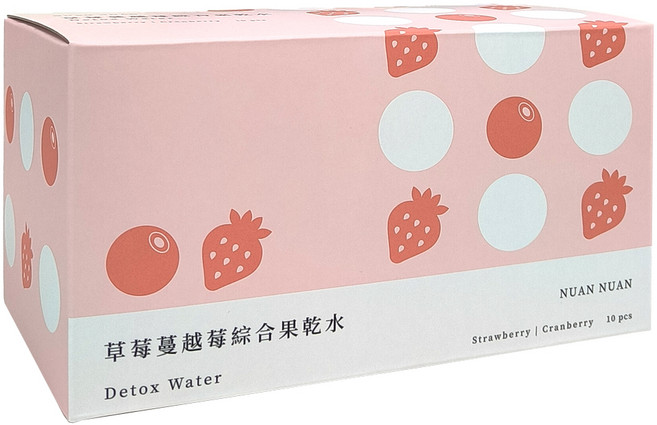 暖暖純手作 草莓蔓越莓綜合果乾水, 5g, 10包, 1盒