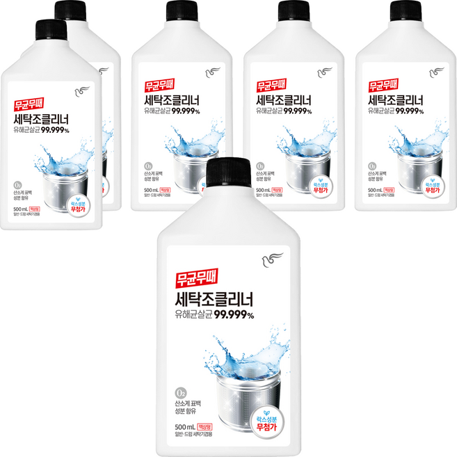 무균무때 세탁조클리너, 6개, 500ml