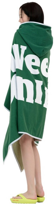 위크나인 로버 비치타올, 그린, 1개