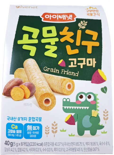 韓國 ivenet 穀物棒棒, 番薯口味, 40g, 1盒