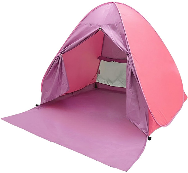 秒開抗UV遮陽野餐帳篷, 2人, 雙併粉紅