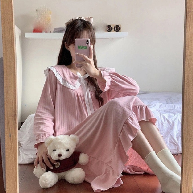 엘쏘 여성용 러블리 리본 공주 잠옷 원피스