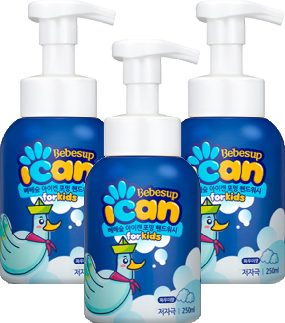 아이캔 포밍 핸드워시, 파우더향, 250ml, 3개