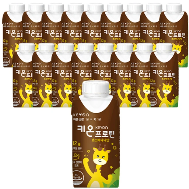 키온 아동용 키온 프로틴 음료 초코바나나맛, 200ml, 18개 - 쿠팡