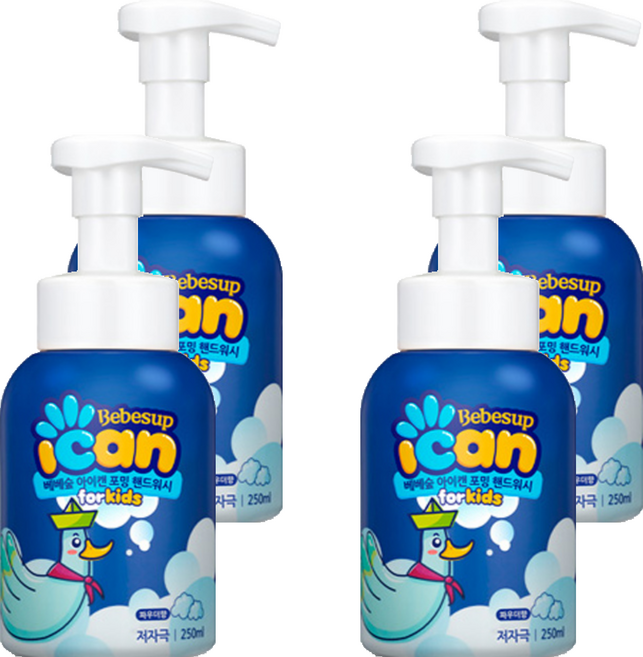 아이캔 포밍 핸드워시, 파우더향, 250ml, 4개