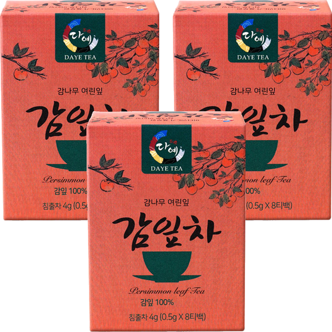 다예 감잎차 8p, 4g, 8개입, 3개