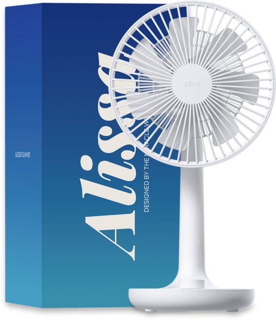 알리사 100단 프리미엄 무선 무소음 USB 탁상용 선풍기, ATF01